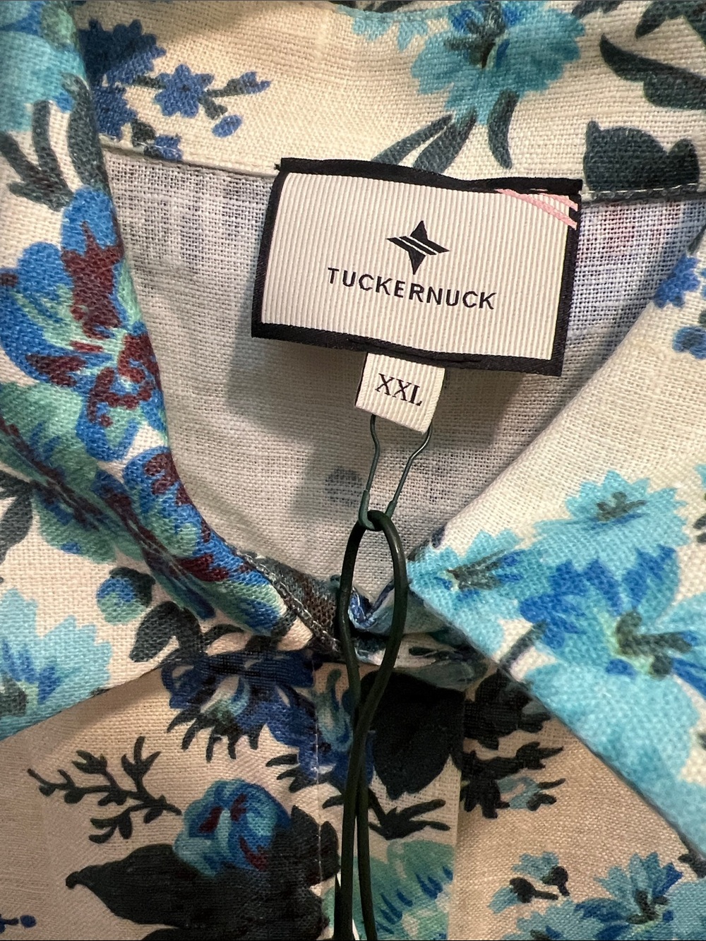 Tuckernuck Chloe wild zinnia linen Floral Collared Midi Dress - Picture 4 of 8